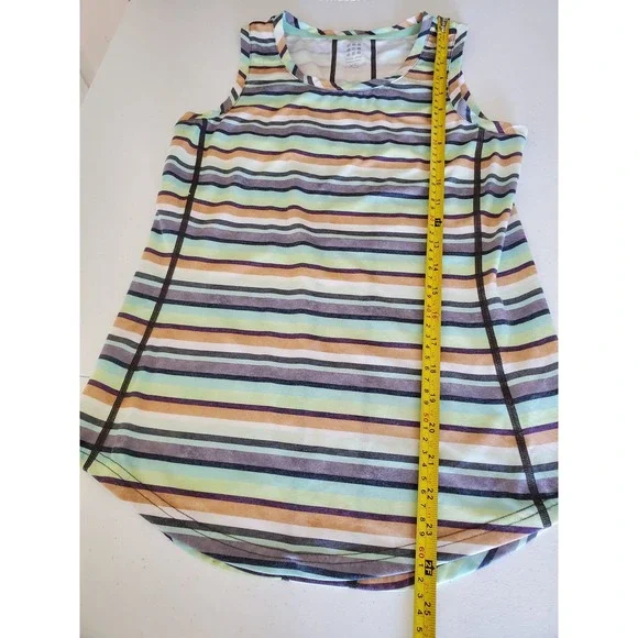 Title Nine Womens XS Striped Athletic Tank Top Multicolor Scoop Neck Activewear - Picture 7 of 8